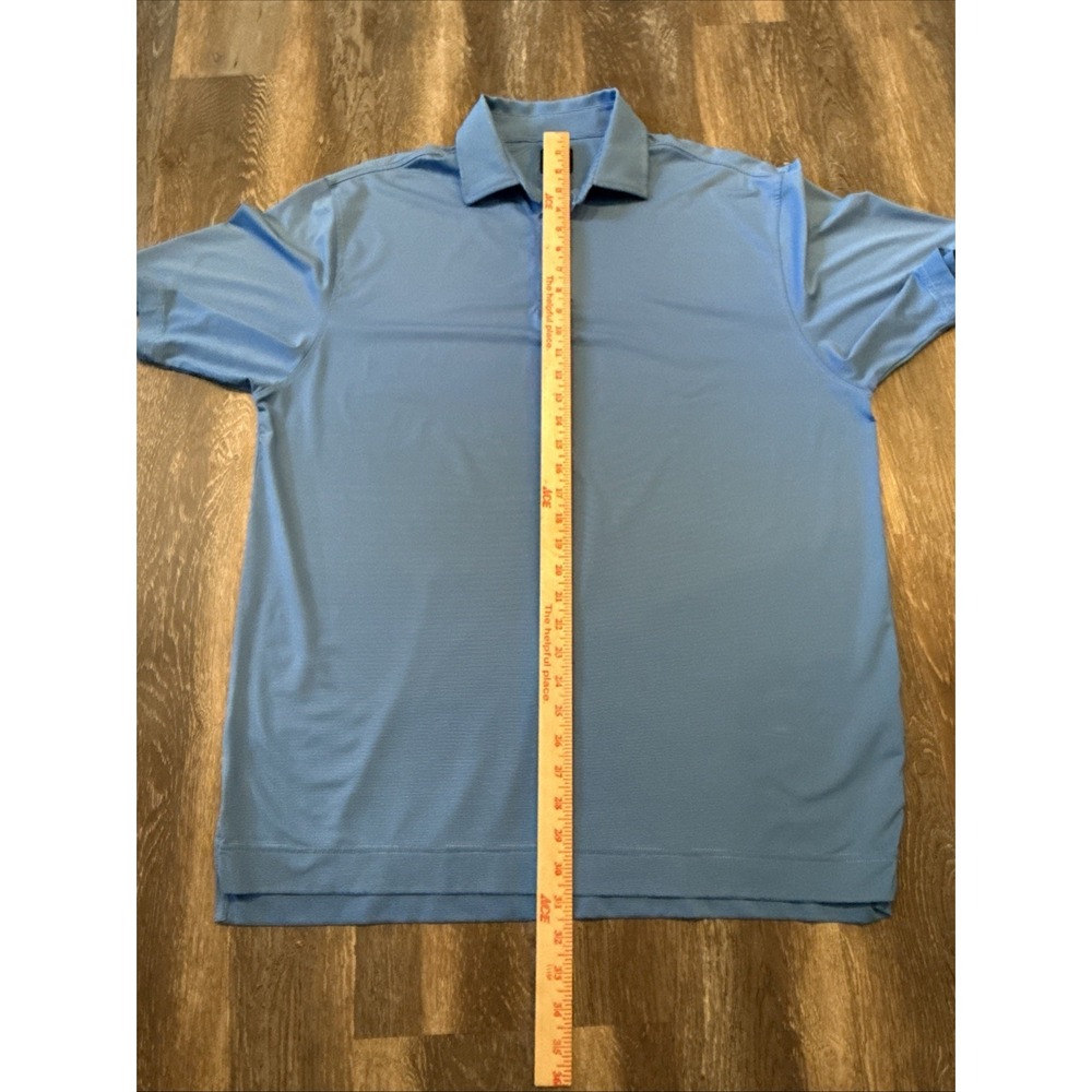 FootJoy Short Sleeve Performance Golf Polo Shirt Men's Large Blue Solid - Picture 6 of 7